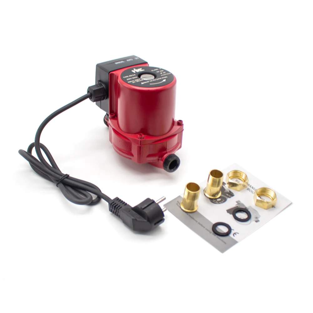 Bomba de Circulação Automática de Aquecimento de Piso Silencioso 220v Bomba de Reforço de Água de Retorno Bomba de Proteção de Velocidade Ajustável 100w 25l Min
