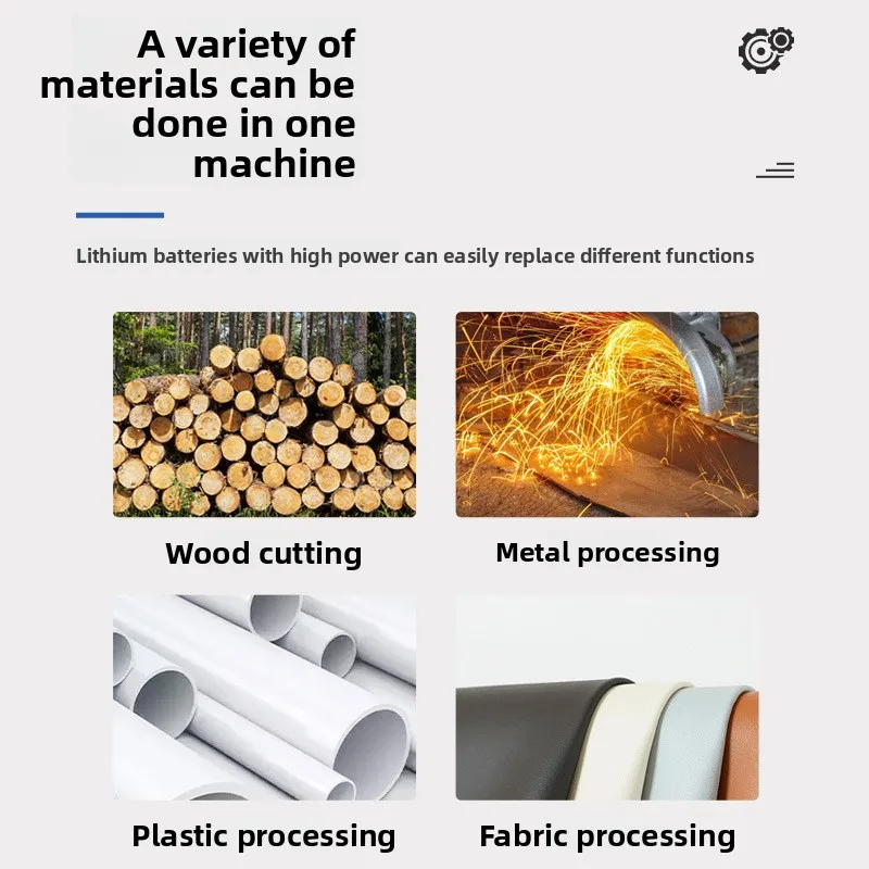 Household portable dust-free chainsaw, lithium battery woodworking special wood wood cutting machine