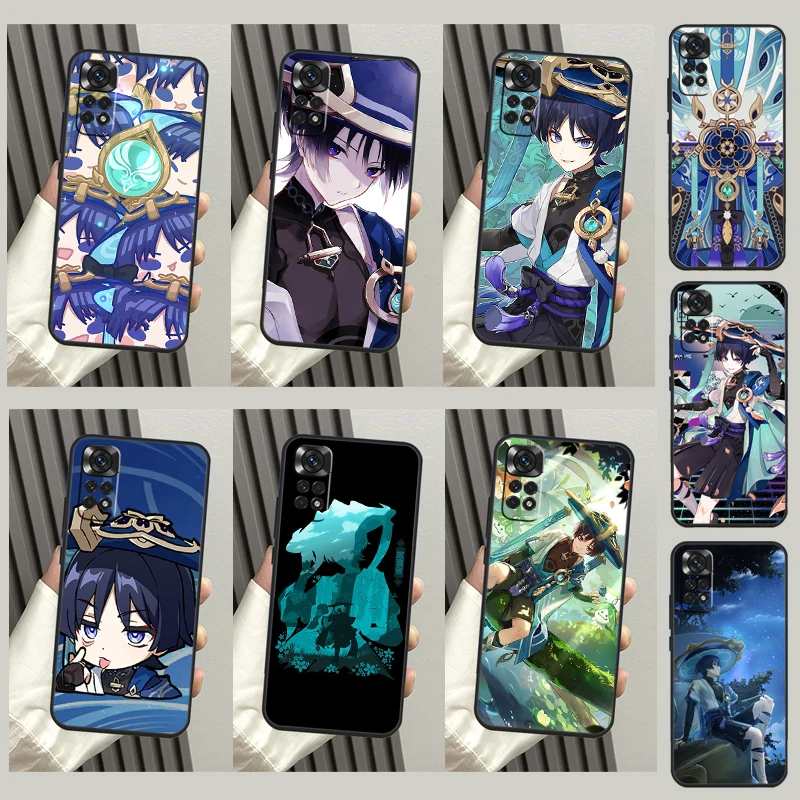 Genshin Impact Wanderer Phone Case For Xiaomi Redmi Note 12 11 8 9 10 Pro 10S 11S 8T Redmi 10C 10A 10 12C 9C Funda