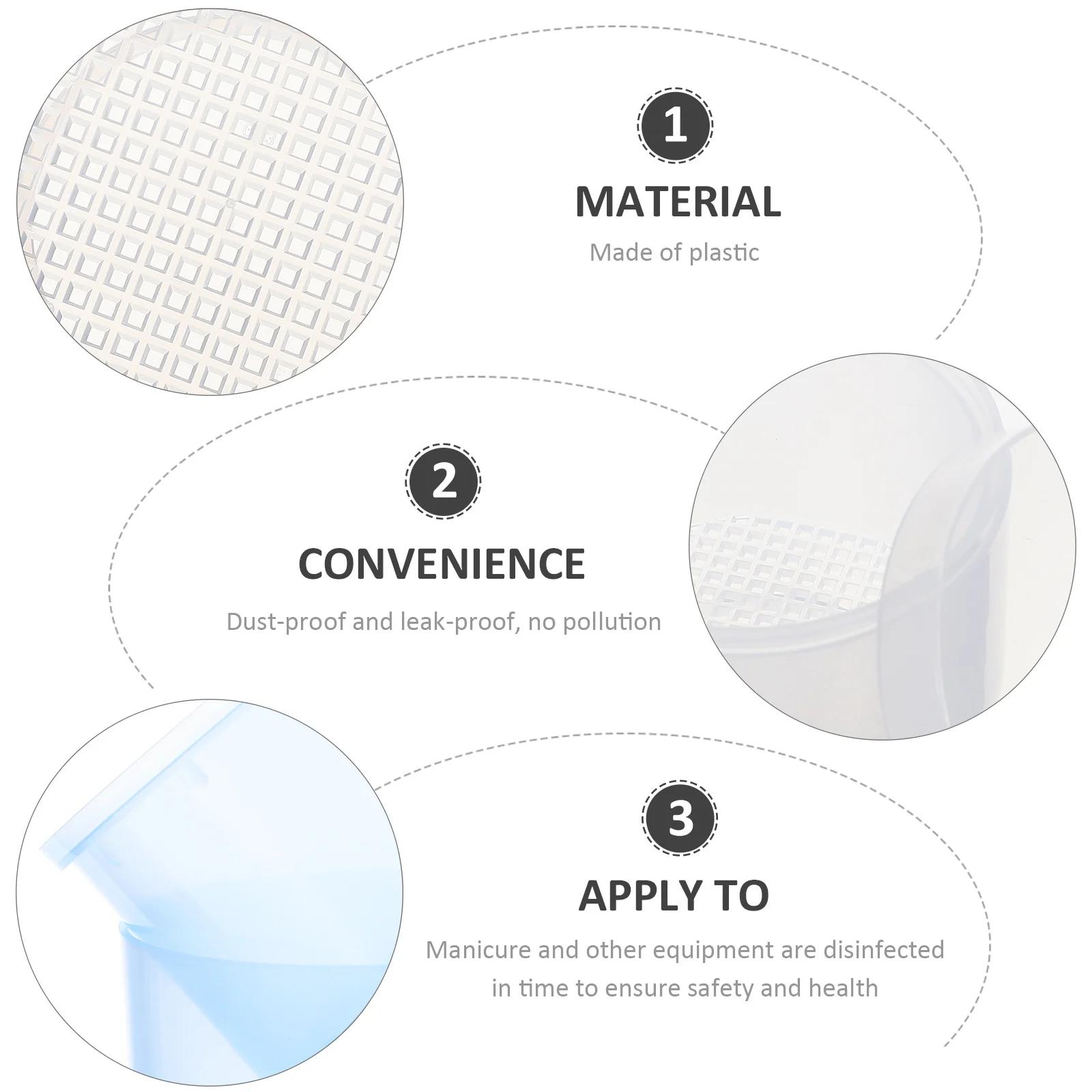 2Pcs Nail Tool Sterilizer Cleaning Box Durable Manicure Tray Salon Spa Tool Holder Fast Drainage Nail Clipper Sterilizing Case