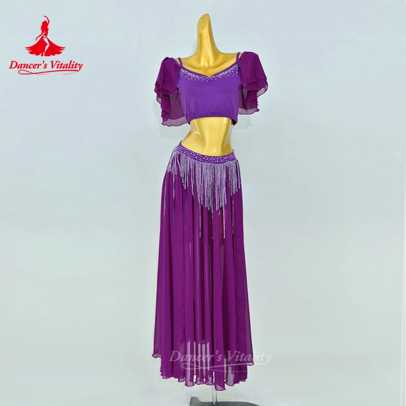 Ropa de práctica de danza del vientre, traje de gasa ligero, cómodo y elegante, personalizado, trajes de actuación de da