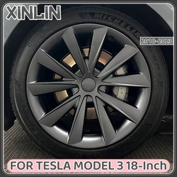 4PCS Wheel Caps For Tesla Model 3 2020-2023 18 Inch HubCap Automobile Performance Replacement Hub Cap Full Rim Cover Accessories