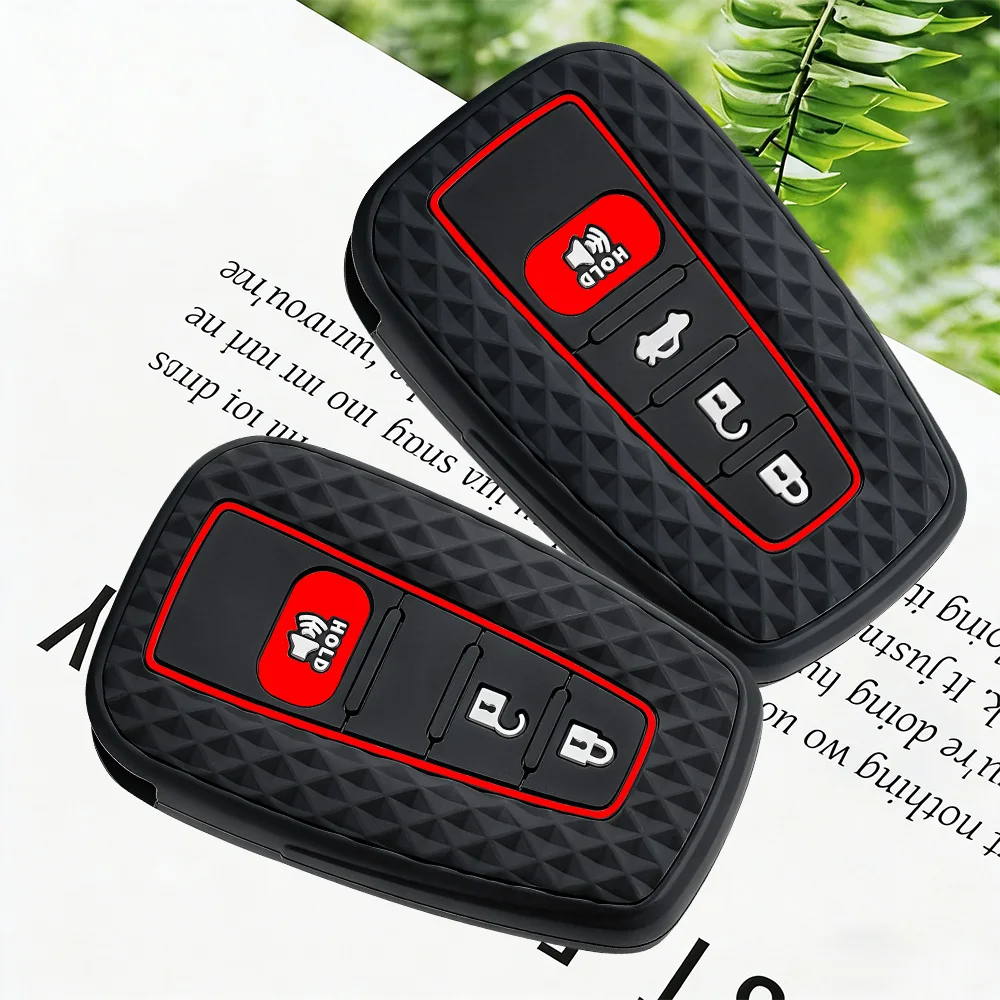 Premium Soft Silicone Car Key Case Cover for Toyota CHR Camry Corolla RAV4 Highlander C-HR Prius Land Cruiser Prado Accessories