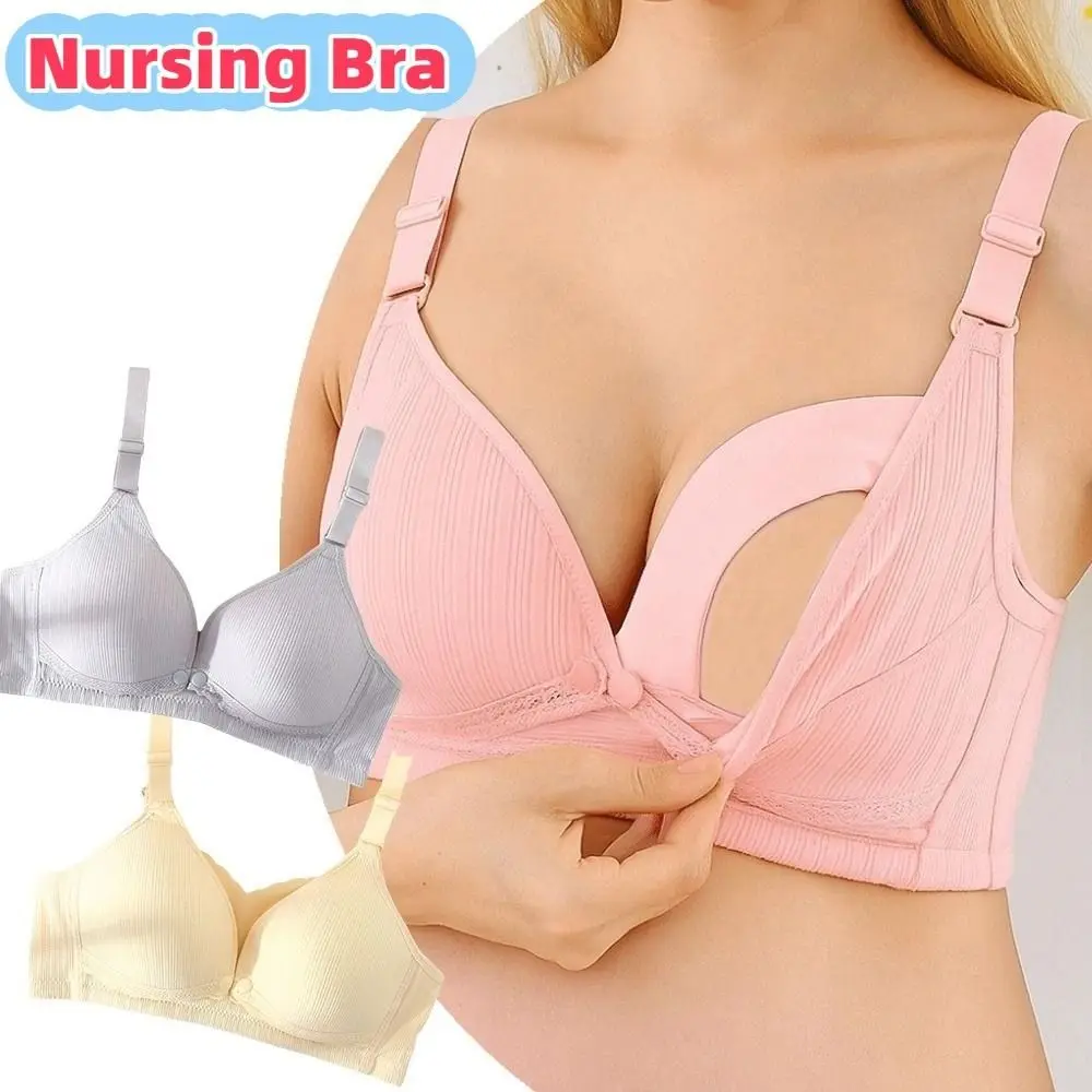 Breathable Nursing Bra Soft Comfortable Breastfeeding Underwear Seamless Prevent Sagging Maternity Nursing Bra Breastfeeding