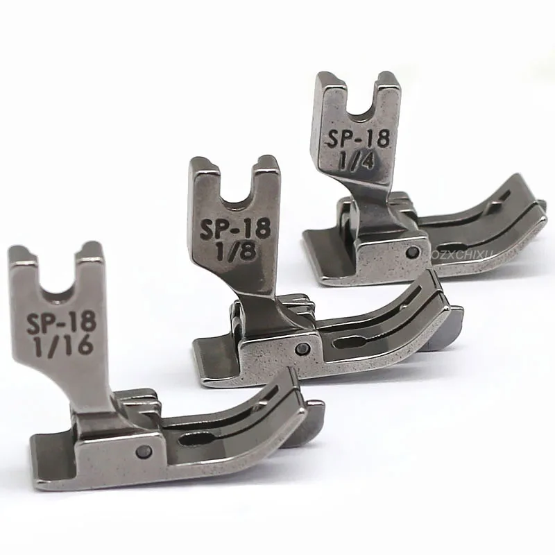 1 PCS 1/2 1/4 3/16 1/8 1/16 SP-18 Left / Right Edge Guide Presser Foot For Flat Car Moving Industrial Sewing Machine Accessories