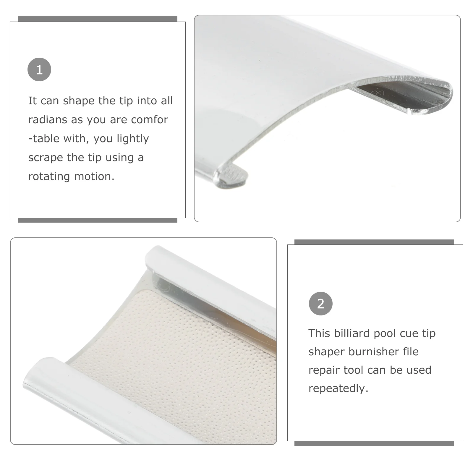 

Pool Cue Shaper Stainless Steel Trimmer Repair Kit Billiard Cue Pool File Lightweight Compact Scuffing Tool Enjoyable Games