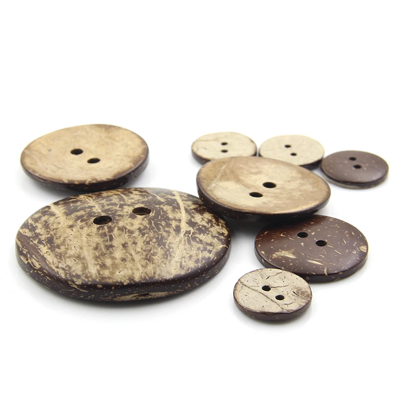 New Products Natural eco-friendly two-hole children\'s clothing 9mm-50mm coconut shell button NK111