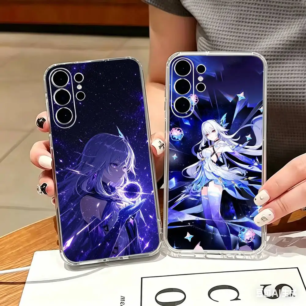 Sweet Skirk Genshin Impact Phone Case For Samsung S25,S24,S21,S22,S21,S20,S10,S9Ultra,Plus,Fe,Lite Transparent Cover