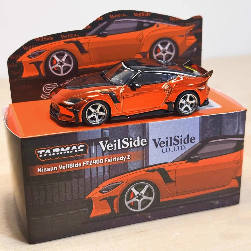 

Tarmac Works *CHASE* 1:64 FFZ400 Fairlady Z Orange Nissan VeilSide Diecast Car Model Collection Toys