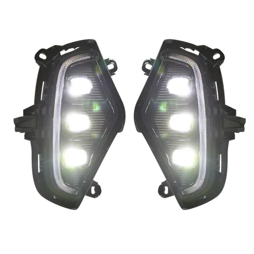 Imagen 2 del producto 1 par de luces LED de circulación diurna DRL de calidad para coche para Toyota RAV4 2019-2022 accesorios de luz diurna de señal de giro