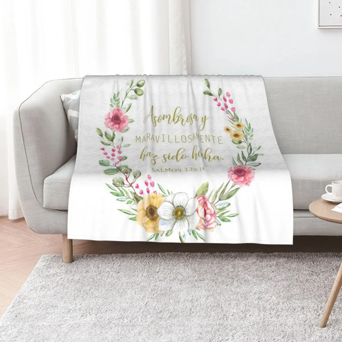 Asombrosa y maravillosamente haz sido hecha, spanish bible verse Throw Blanket Beautifuls Warm Nap Blankets