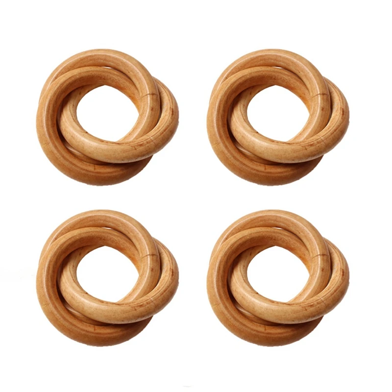 

12Pcs Wood Napkin Rings, Wood Circles For Macrame Napkin Buckles, Napkin Ring Holders For Farmhouse,Wedding,Table Decor