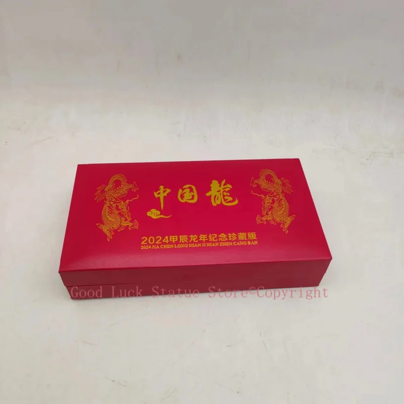 free shipping 2025 NEW Auspicious Gold Royal dragon metal mascot talisman Business festival gift box Bring good luck prosperous