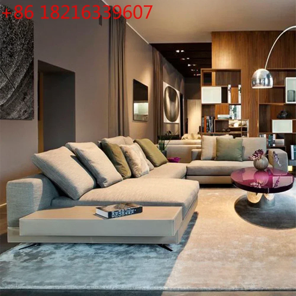 TAO Living Room Fabric Craft Sofa U-Shaped Corner Concubine Combination Furniture