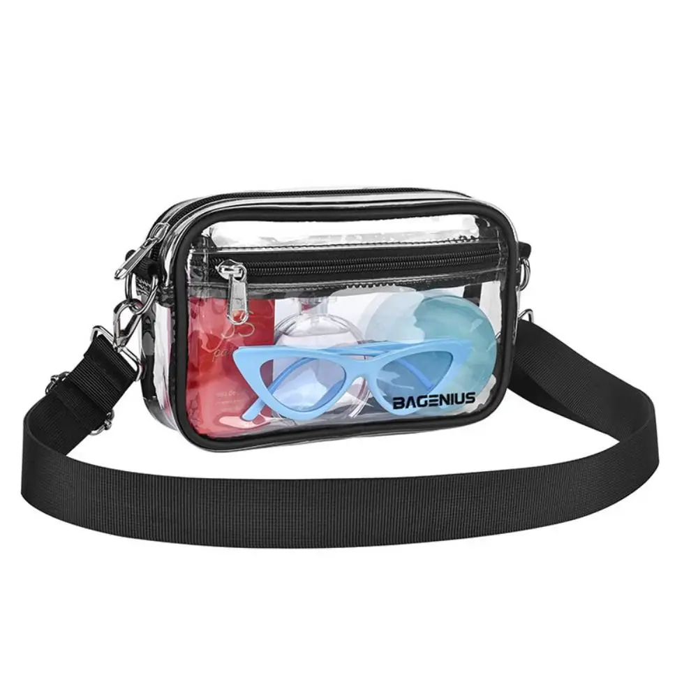 MAY TREE Clear Crossbody Bag Stadium Approved Clear Messenger Bag Suitable for Work, Travel, Concert and Sport Event