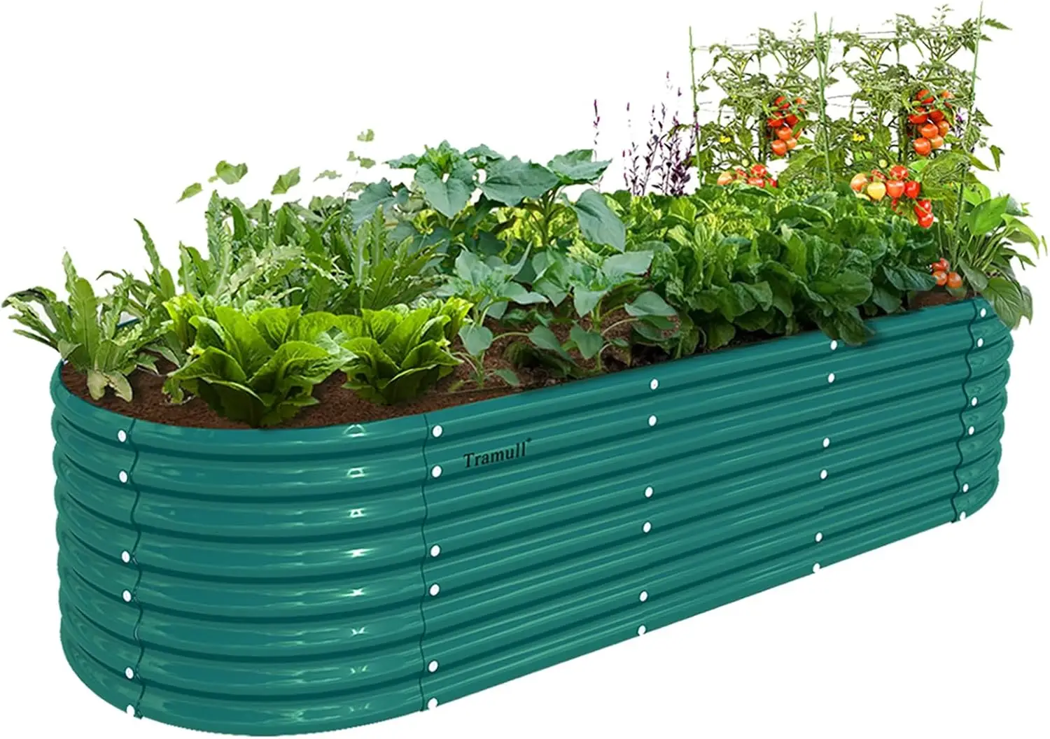 

8x3x2ft，24" Tall Deep Root Metal Planter Boxes, Bottomless Above Ground Raised Garden Beds Outdoor Kit，Green