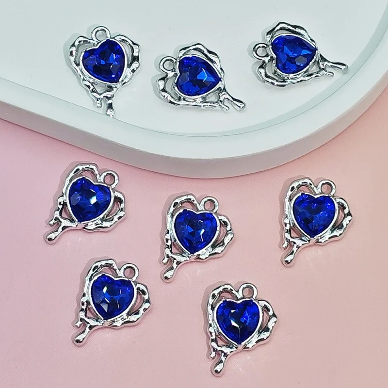 20pc set Sweet Cool Girl Heart-Shaped Alloy Color-Preserving Pendant GirlDIYNecklace Bracelet Handmade Material Pendant