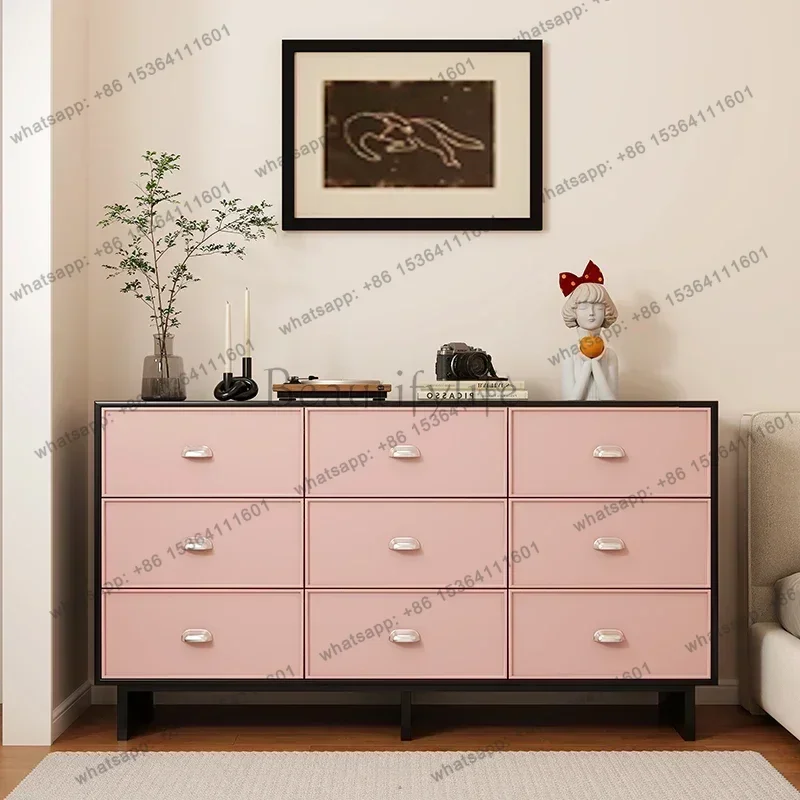 LDStorage Locker Dresser Drawer Type Storage Cabinets Display Showcase Home Furniture Solid Wood Retro Living Room
