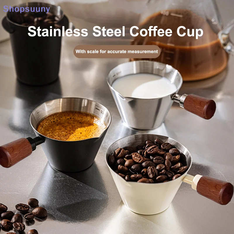 [SU]Espresso Measuring Cup Small Espresso Cups With Handle Mini Coffee Bar Tools With V-shaped Spout[SU]