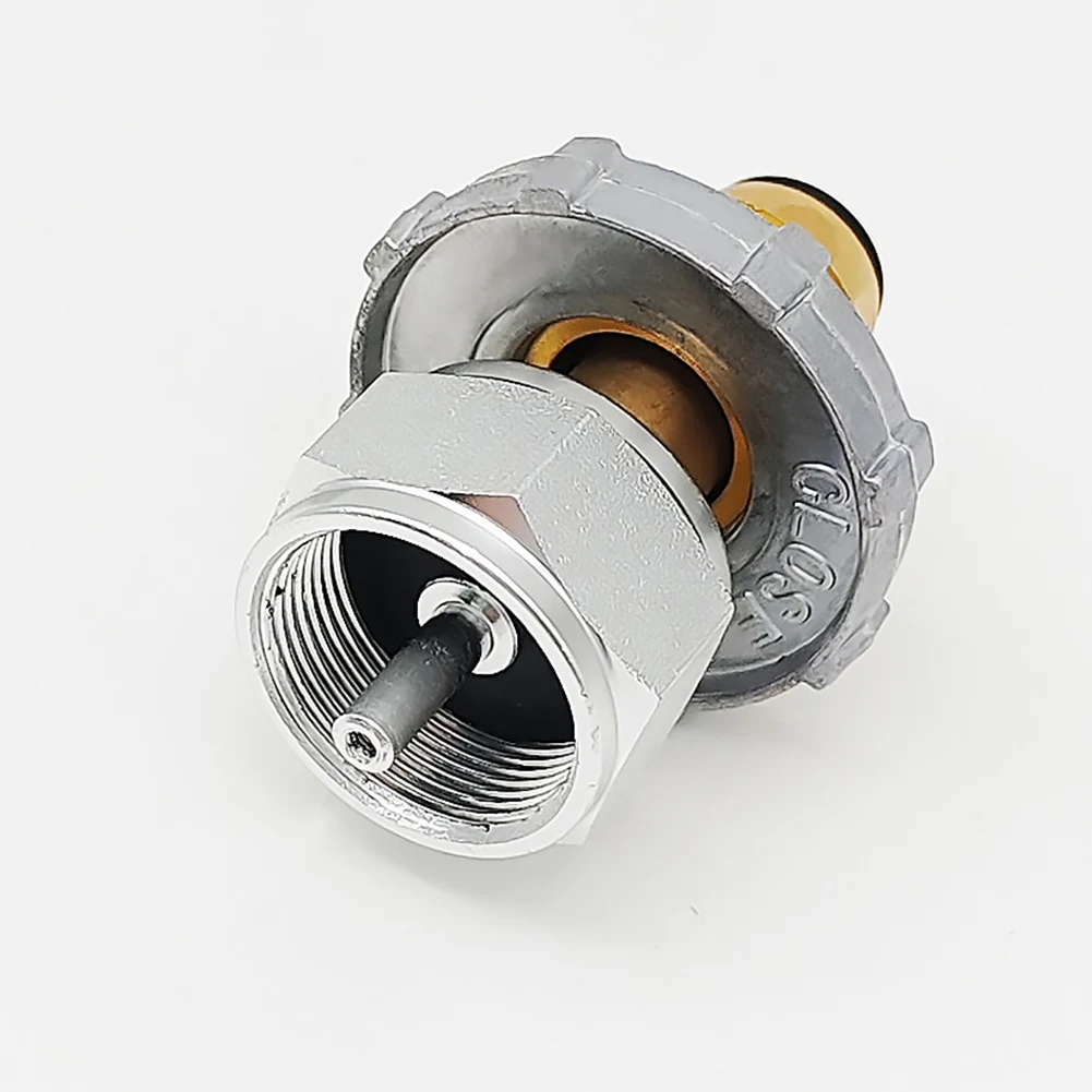 Portable Propane Tank Adapter Copper Gas Propane Refill Adapter Refill Output Converter Adapter Tank Head Adapter for BBQ Picnic