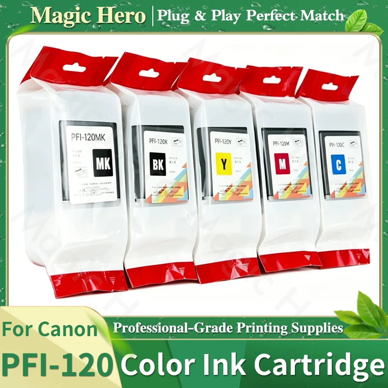 PFI-120 Compatible ink cartridge 130ml With Pigment ink With chip for Canon imagePROGRAF TM-200 TM-205 TM-300 TM-305 printer