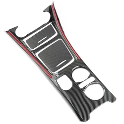 Car Center Console Water Cup Holder Panel Trim For Mercedes GLA CLA A Class W176 2013-2018 LHD ABS Carbon Fiber