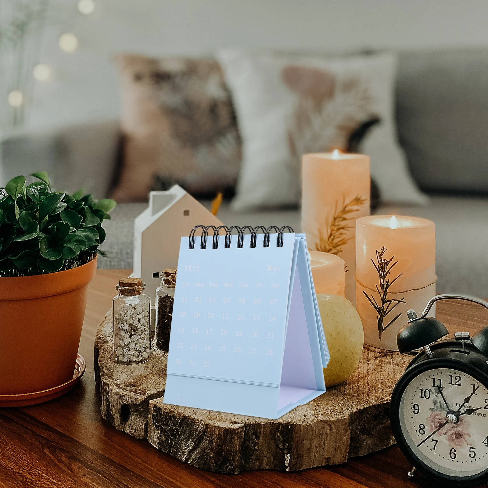 2022 Mini Desk Calendar Daily Standing Home Office for Desktop Simple Calander