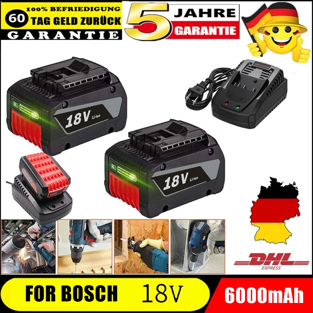 Pro elektrickou dobíjecí baterii Bosch 18V 6,0Ah pro Bosch BAT609 BAT609G BAT618 BAT618G Li-ion baterii s BMS - náhled 2