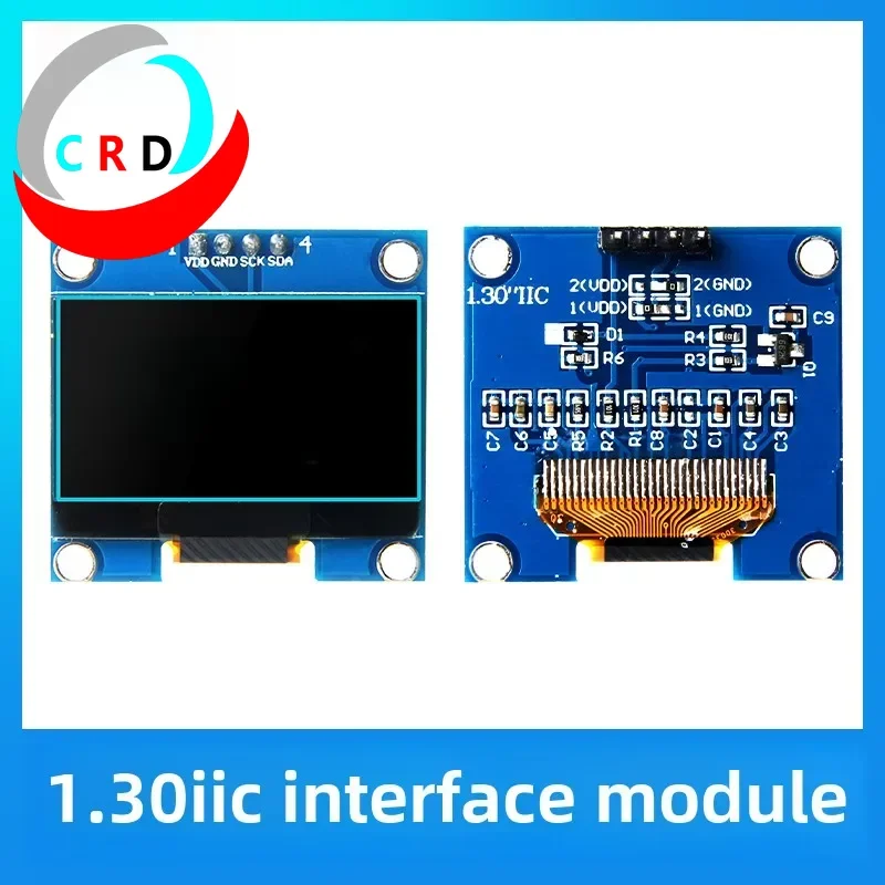 Chanruida 1.3-inch OLED LCD 128x64/SH1106 small screen 4-pin module IIC white blue light lcd display  oled display  stm32  tft