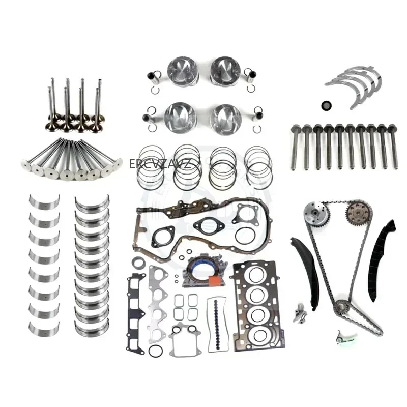 EA111 Engine Overhaul Rebuild Kit & Gasket Kit & Valves Pistons & Rings Seals Timing kit For VW AUDI 1.4 TSI CAVD CTHD BLG BMY