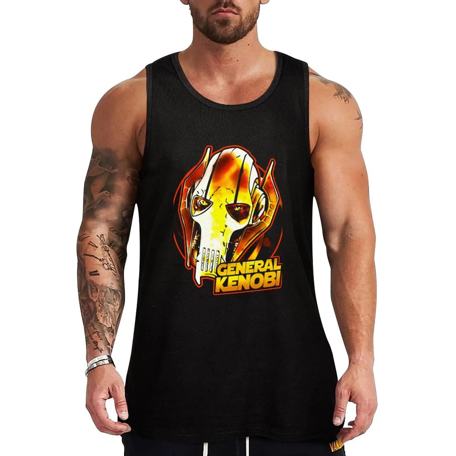 Camiseta sin mangas General Kenobi, camiseta básica sin mangas, color liso