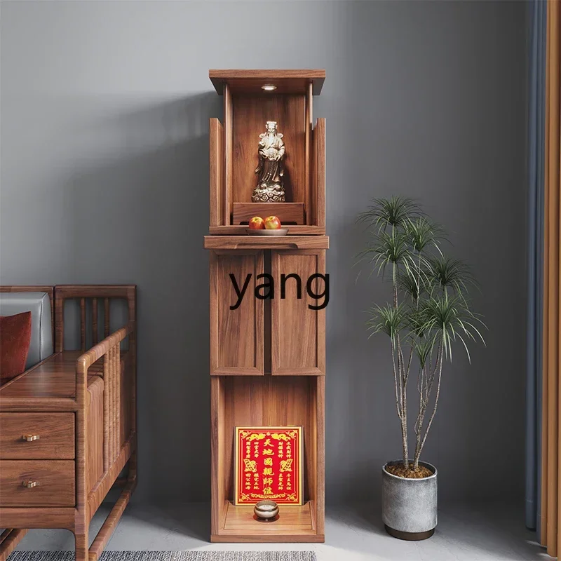 CX ，Buddhist niche new Chinese vertical cabinet solid wood shrine cabinet household Gongtai ancestor offering platform
