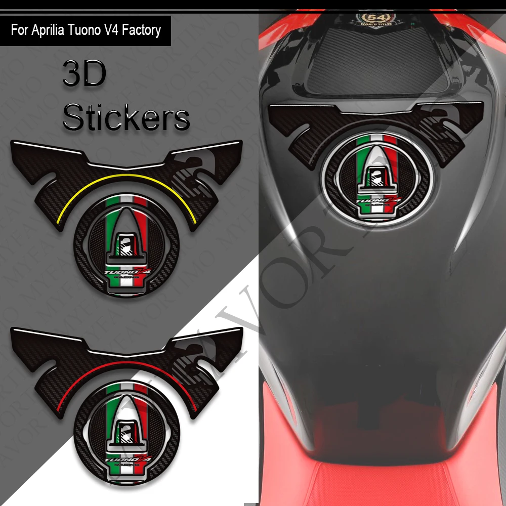 

For Aprilia Tuono v4 Factory 1100 Motorcycle Tank Pad Cap TankPad Grips Gas Fuel Kit Knee Stickers Decals Protector 2021 - 2026