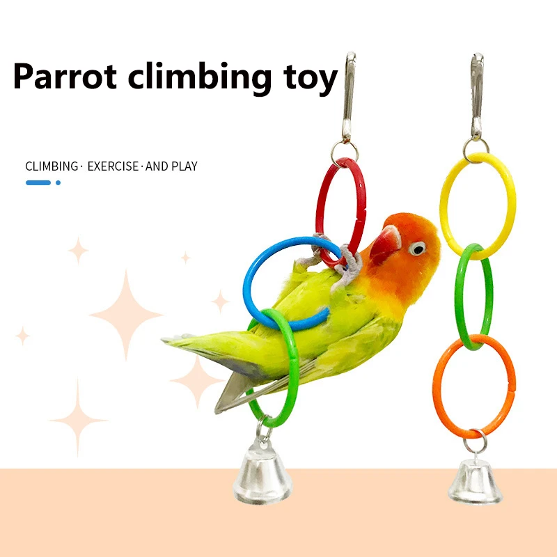 Parrot Climbing Ring Toy for Relieving Boredom, Allowing the Pet to Chew and Bite, Promoting Natural Behavior.