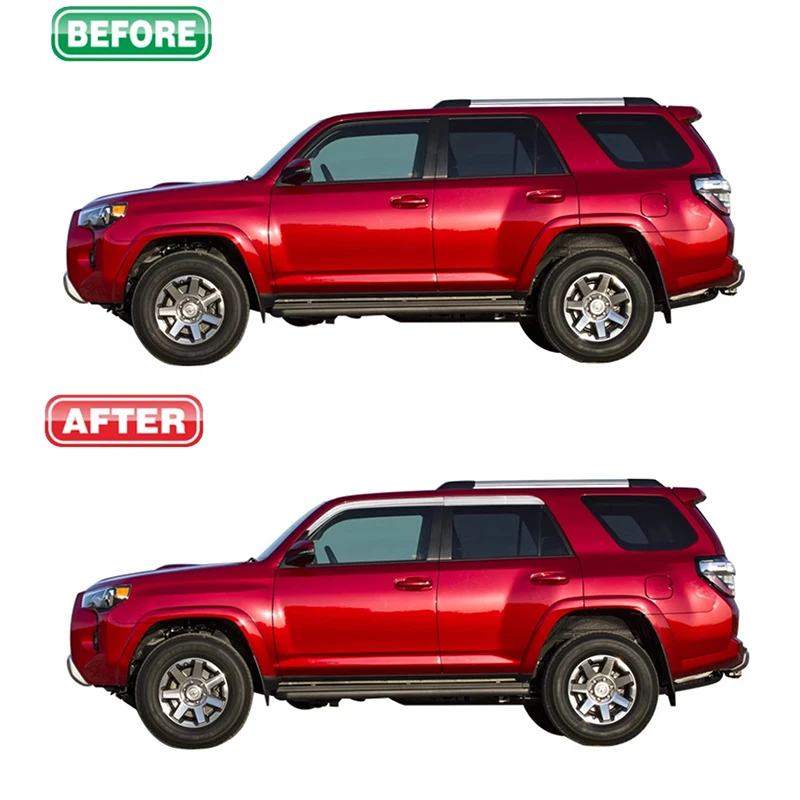 new FIT For Toyota 4Runner N280 2010–2022  ABS chrome black waterproof Door Window Visor Vent Shades Sun Rain Guard 4PCS