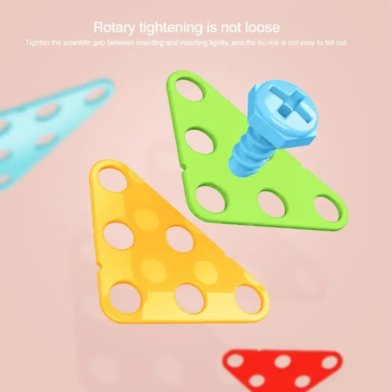 Kids Drilling Screw Set 3D Creative Puzzle Building Blocks Toys For Children STEM Toy DIY Electric Drill Educational Toy gift