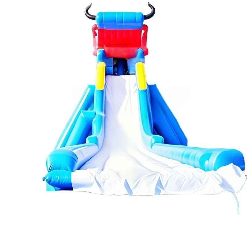 

Large children's inflatable water slide toy, outdoor mobile bracket swimming pool