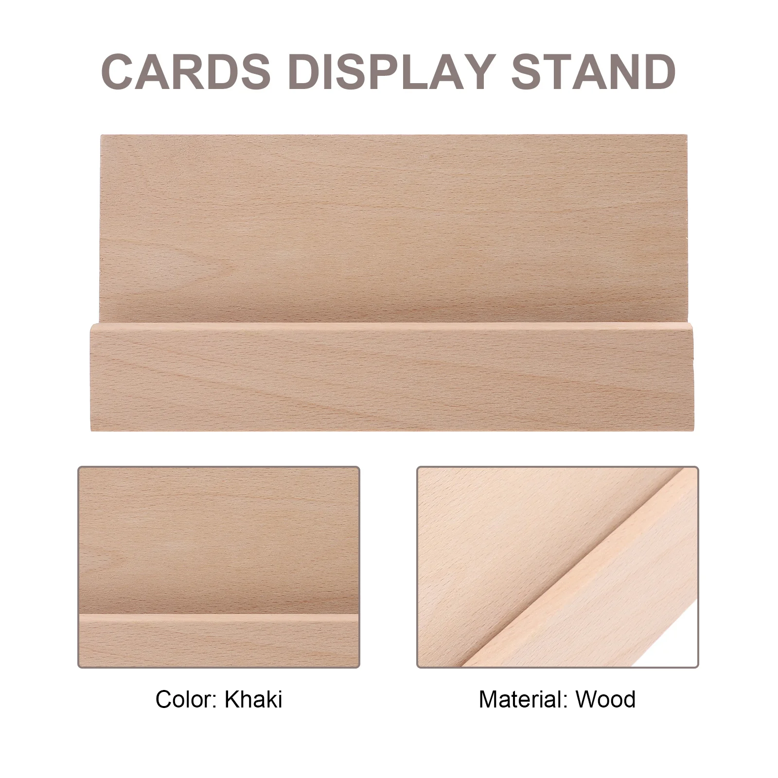 

1Pcs Wooden Cards Base Solid Wood Holder for Displaying Cards Easy to Use Sturdy Craft Decor Ideal for Chess Room Or