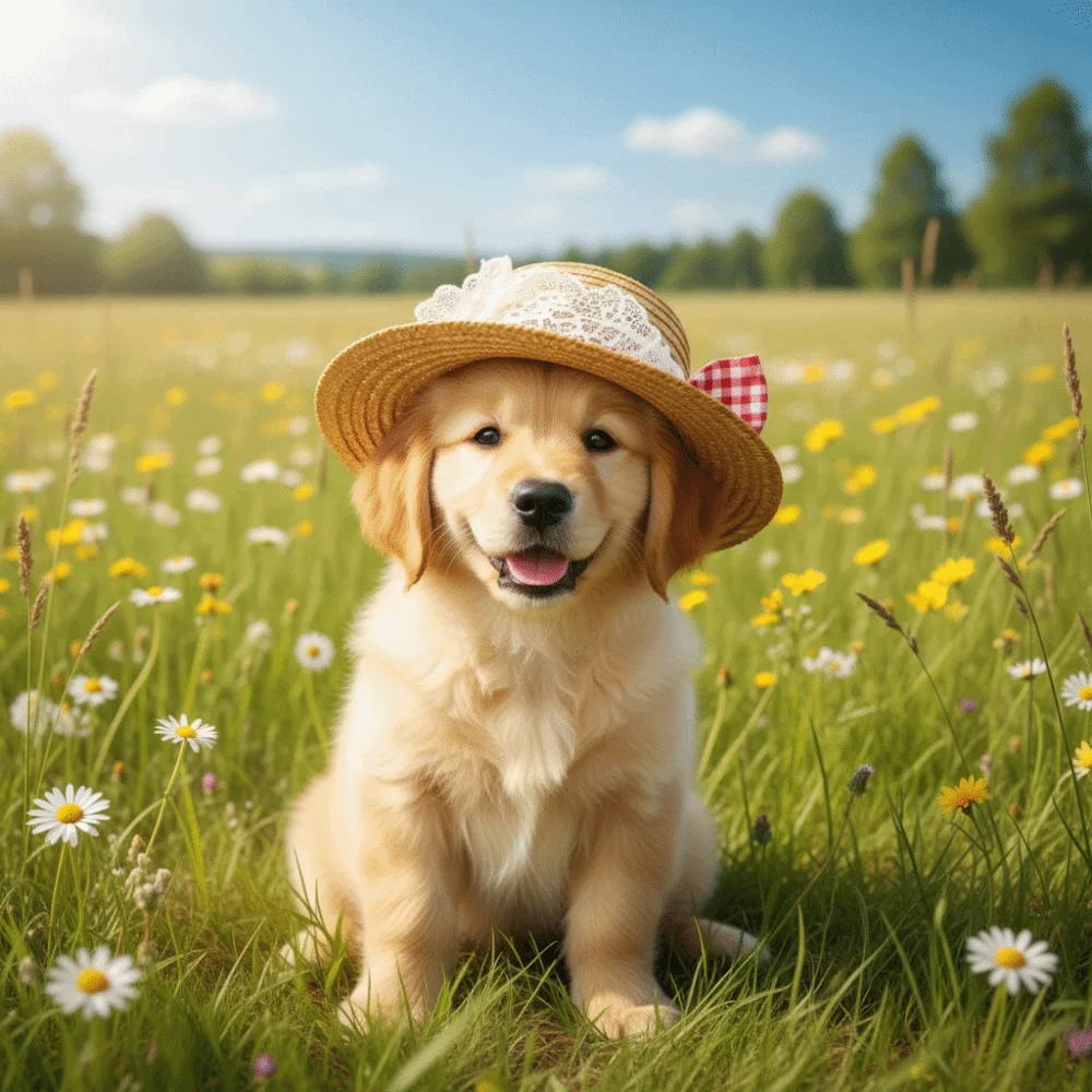 

Pet Supplies Adjustable Pet Straw Hat Sun Protection Lace Trim Bow Dog Fisherman Hat Wide Brim Retro Style Pet Sun Cap Beach