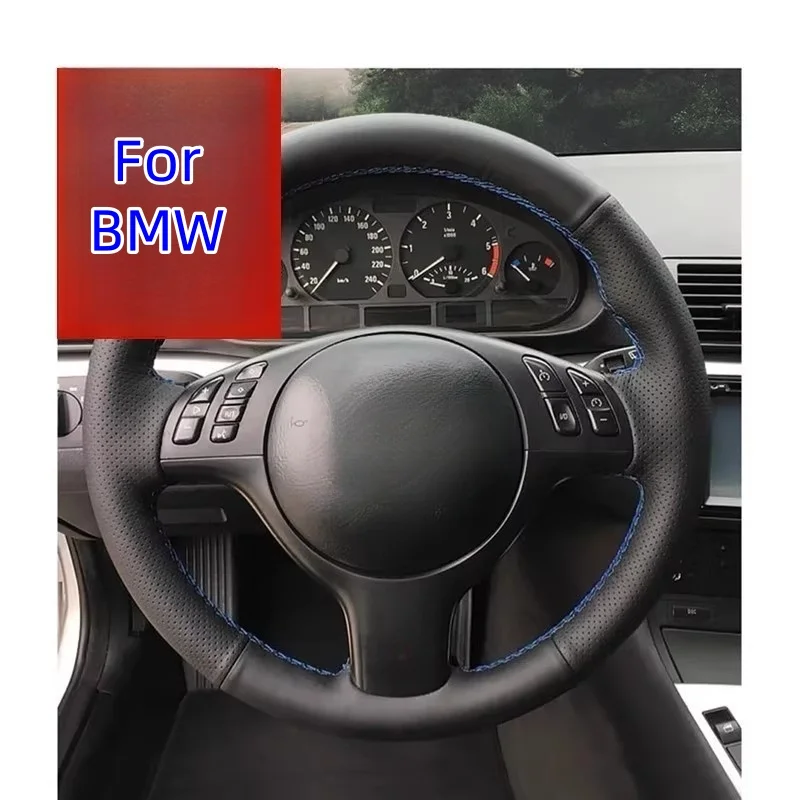 

Customize Hand Sewing Microfiber Leather Car Steering Wheel Cover For BMW E46 E39 330i 540i 525i 530i 330Ci M3 Car Accessories