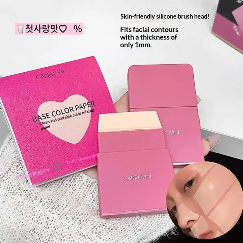 100 Sheets Disposable Makeup Mixing Palette Paper Makeup Color Mixing Stripes Foundation Blending Paper Mixing Palette Concealer