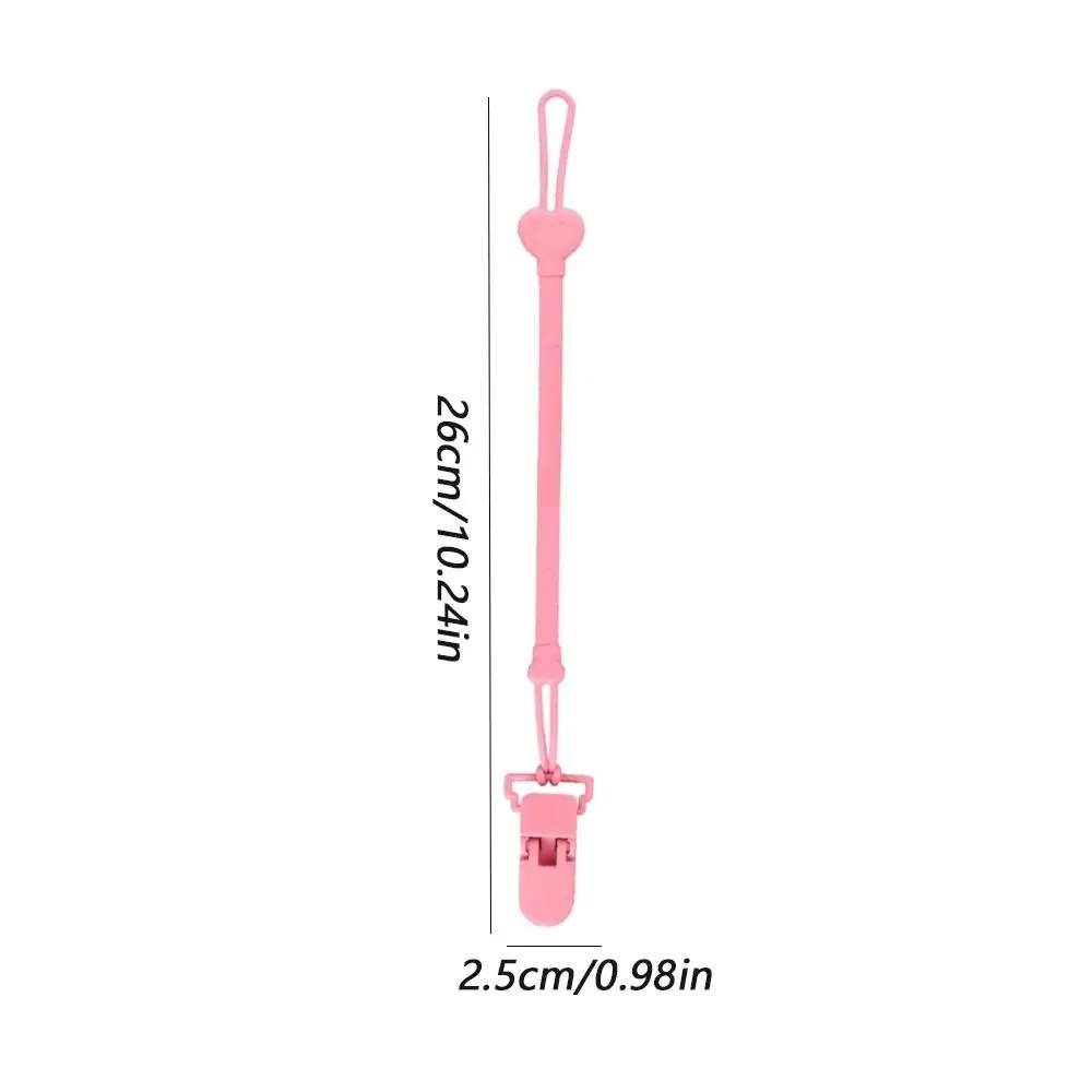 Silikon Schnuller Halter Clip Lebensmittel-grade Anti-verloren Baby Schnuller Kette Einstellbare BPA FREI Baby Zahnen Spielzeug Strap innen