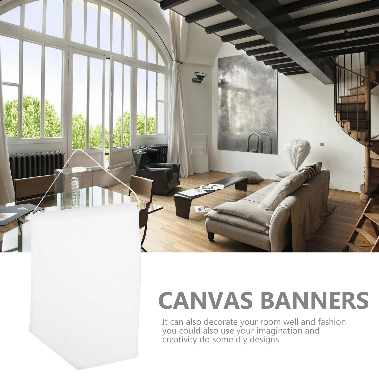

3 Pcs Pin Collector Display Pennant Banner Canvas Decor White Bamboo