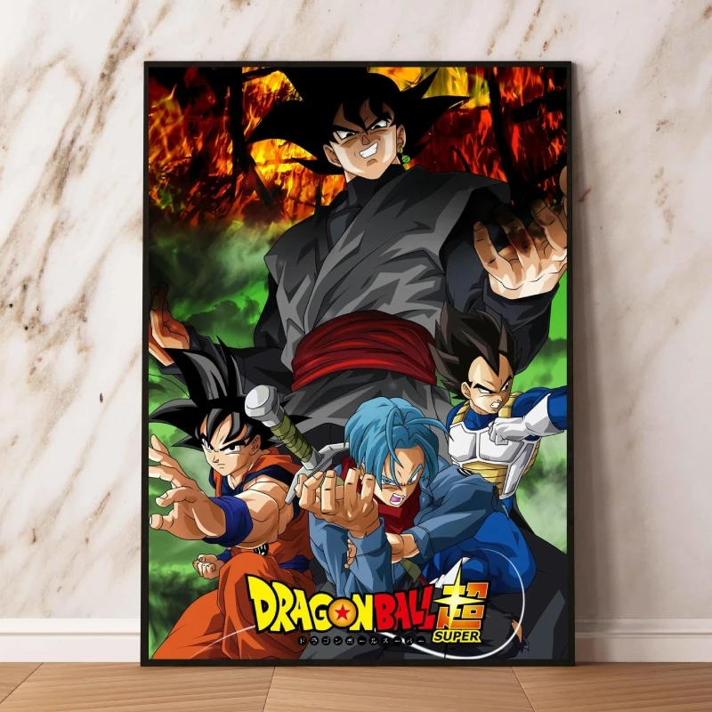 Canvas Wall Art Dragon Ball Super Saiya KaKarot Vegeta Picture Decorative Birthday Gifts Poster Toys Kid Action Figures