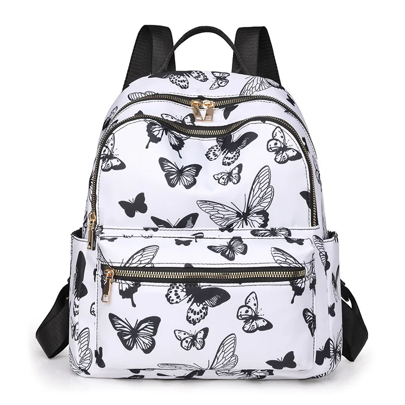 Mochila escolar coreana para estudiantes, mochilas florales blancas para niñas adolescentes, mochila bonita para mujeres, bolsa para libros de marca, mochila de nailon