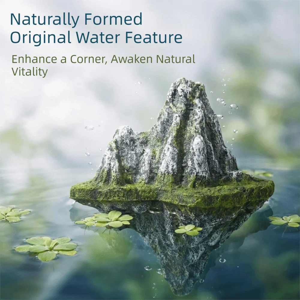 Realistic Rockery Aquarium Floating Rocks Realistic Handmade Simulation Suspended Stone with Suction Cup Natural Look