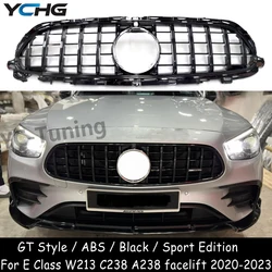 W213 Facelift GT Grill For Mercedes Benz E Class W213 C238 A238 E180 E200 E300 E450 Sport Edition Grille 2020 2021 2022 2023