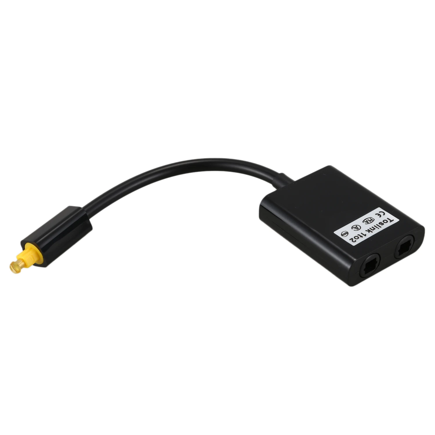 [NEW A09R!】 Digital SPDIF Optical Audio Splitter 2 Way Toslink Splitter Adapter 1 Input 2 Output SPDIF Optical Cable Splitter Hu