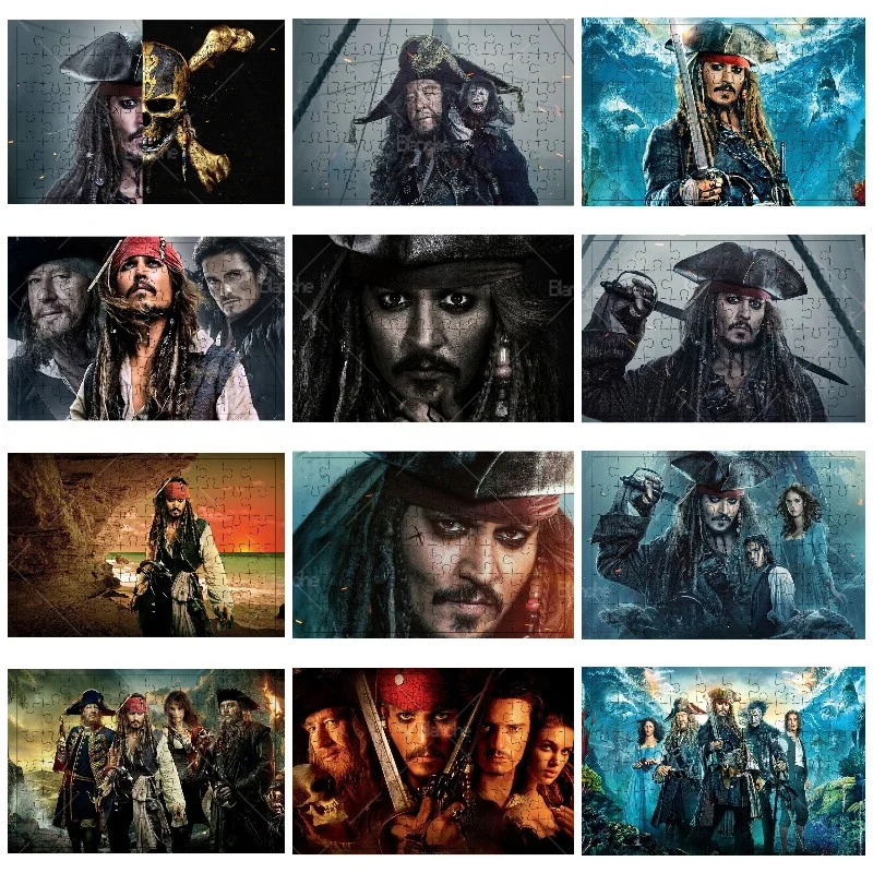 Pirates Of The Caribbean 1000PCS Puzzles Disney Movie Famous Puzzle Game Like Wooden Jigsaw For Friends Gift Room Desk Ornaments