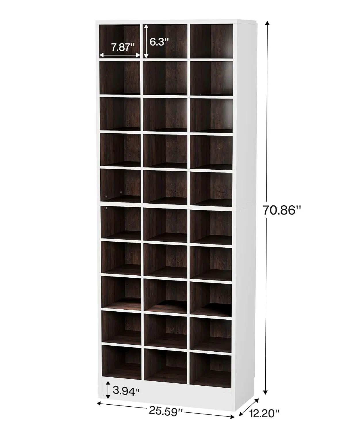 10-Tier Wooden Shoe Cabinet 2-Pack, 30 Cubbies Freestanding Tall Shoe Rack For Closet Entryway Living Room, Customized